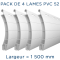 Pack 4 lames - 1500mm - PVC52 - Blanc - AJ