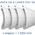 Pack 4 lames - 1500mm - PVC56 - Blanc - AJ