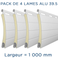 Pack 4 lames - 1000mm - Aluminium 39.5 - Blanc
