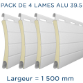 Pack 4 lames - 1500mm - Aluminium 39.5 - Blanc