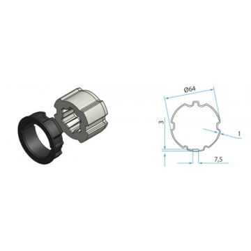 ADAPTATIONS POUR TUBE ZF64 (Ø45)