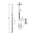 Visuel 2 MANIVELLE COMPLETE Ø13 LG1300 (BLANC RAL9016) Reference CI7457130N2607C Manivelles CHERUBINI